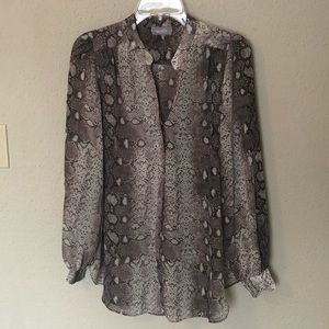 WALLIS Snakeskin Print Long Sleeves Blouse/Top